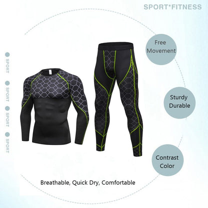 Men's Fitness workout Tights 2pcs Sets