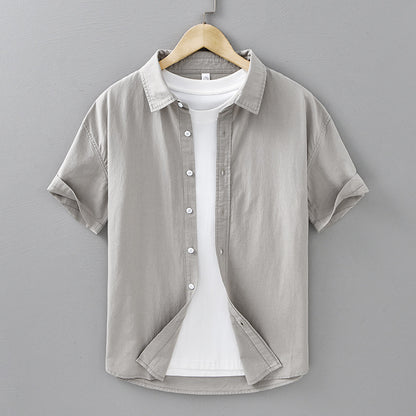 Casual Short-sleeved Cotton Shirt