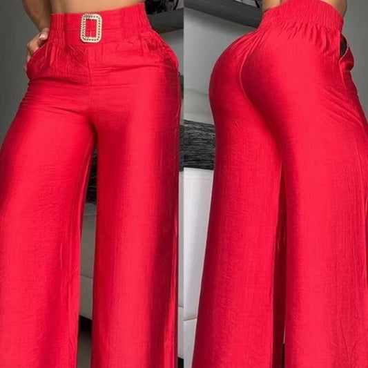 Wide Leg High Waist Loose And Slimming Trousers