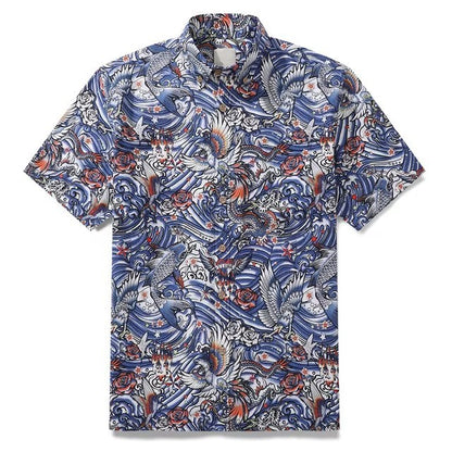 Men's Shirt Hawaiian Tropical Style