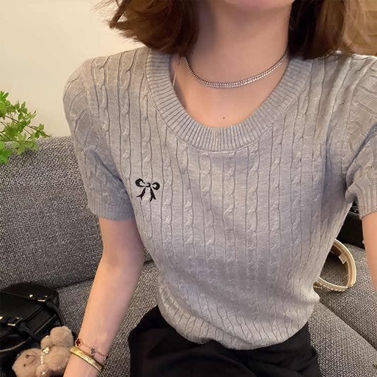 Twist Knitted Short Sleeve