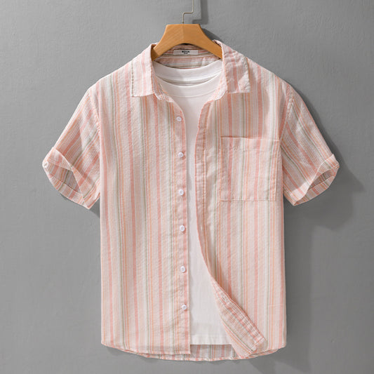 Striped Minimalist Short Sleeve Shirt