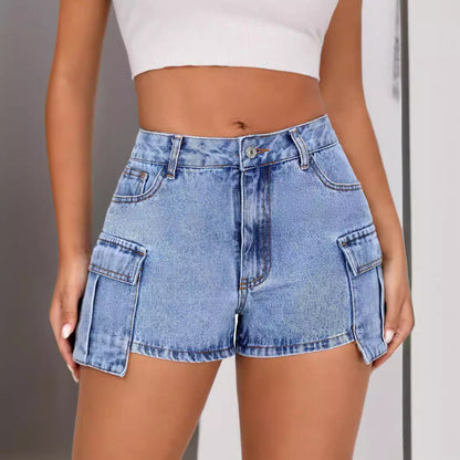Ladie's Comfortable Slim Fit Denim Shorts