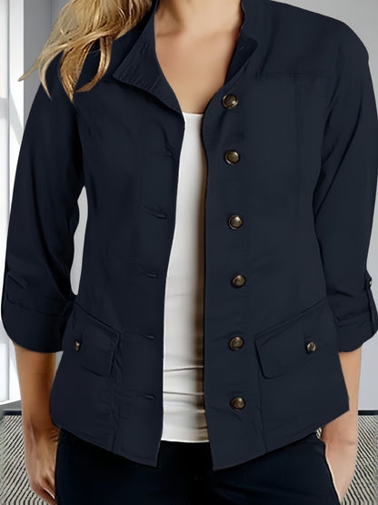 Sleeve Single-breasted Casual Jacket
