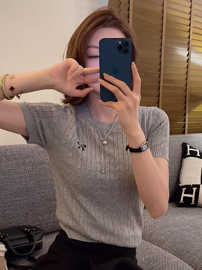 Twist Knitted Short Sleeve