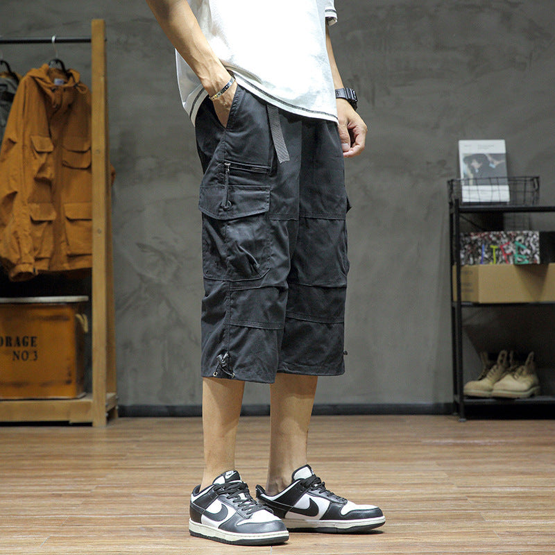 Men's Cropped Pants Loose Straight