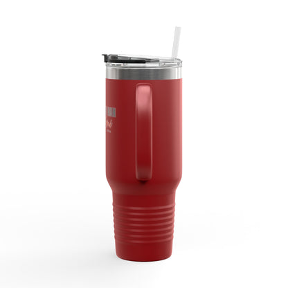40oz Insulated Travel Mug "Bondye m nan pap Domi"