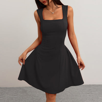 Slim Fit Backless Sleeveless Dress