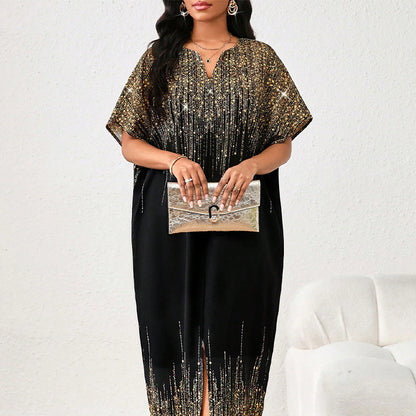 Gradient Short Sleeve Dress