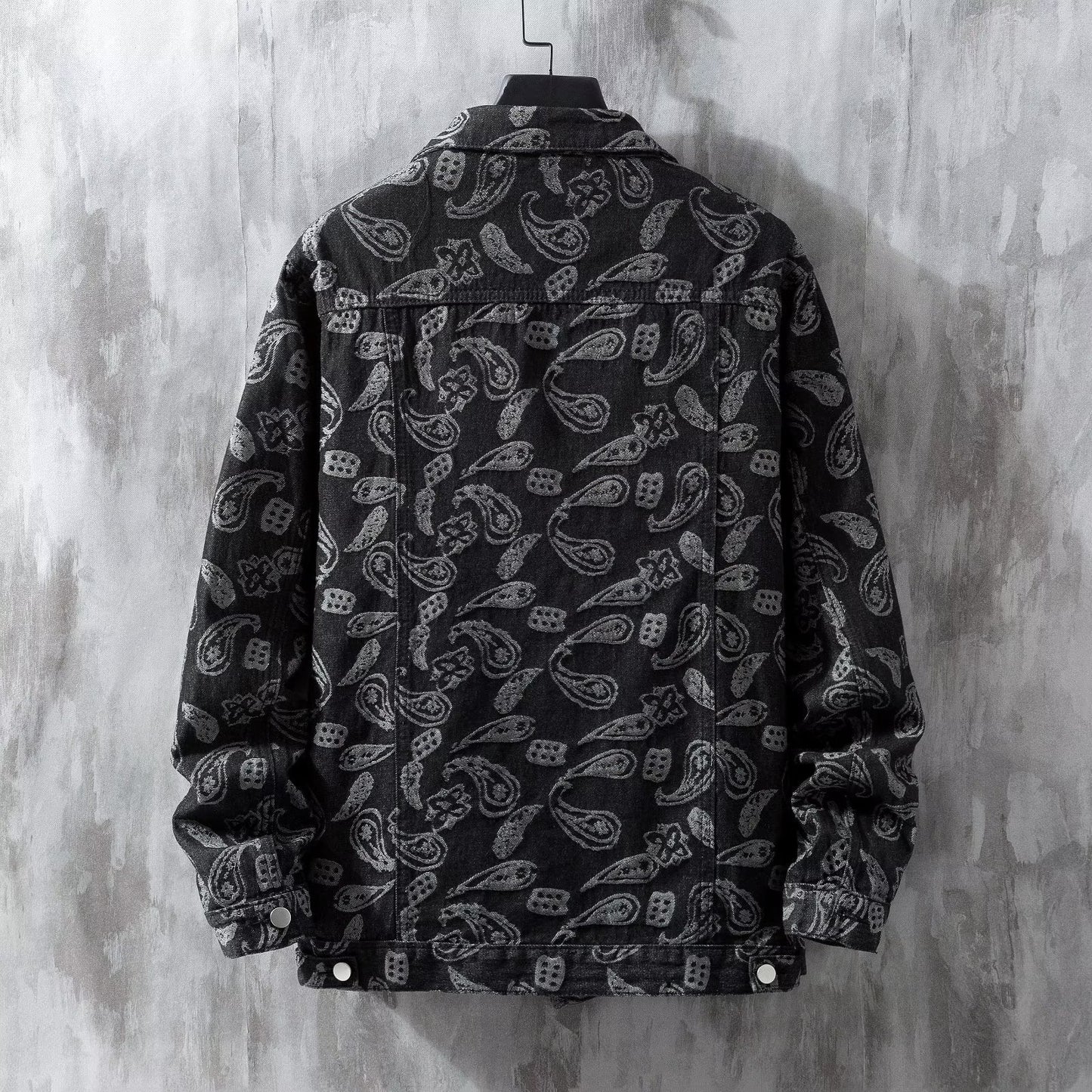 Jacquard Fashion All-matching Trend Men's Coat