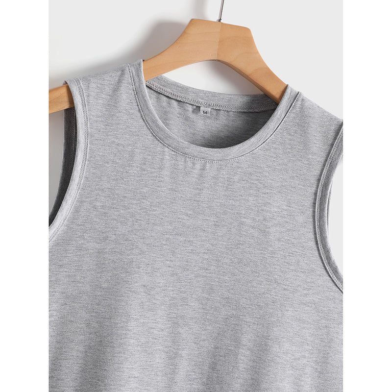 Tank Tops Crew Neck Sleeveless T-shirts