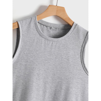 Tank Tops Crew Neck Sleeveless T-shirts