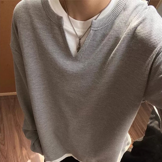 Capless Round Neck Two-piece Sweatshirts