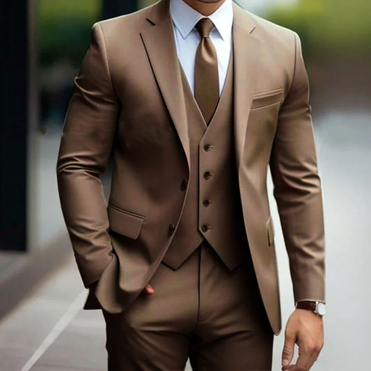 Three-piece Suit For Bridegroom Men's Wedding