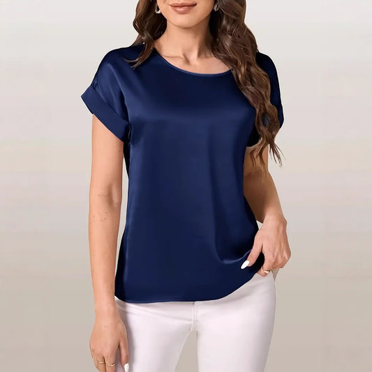 Smooth Surface Short Sleeve Loose