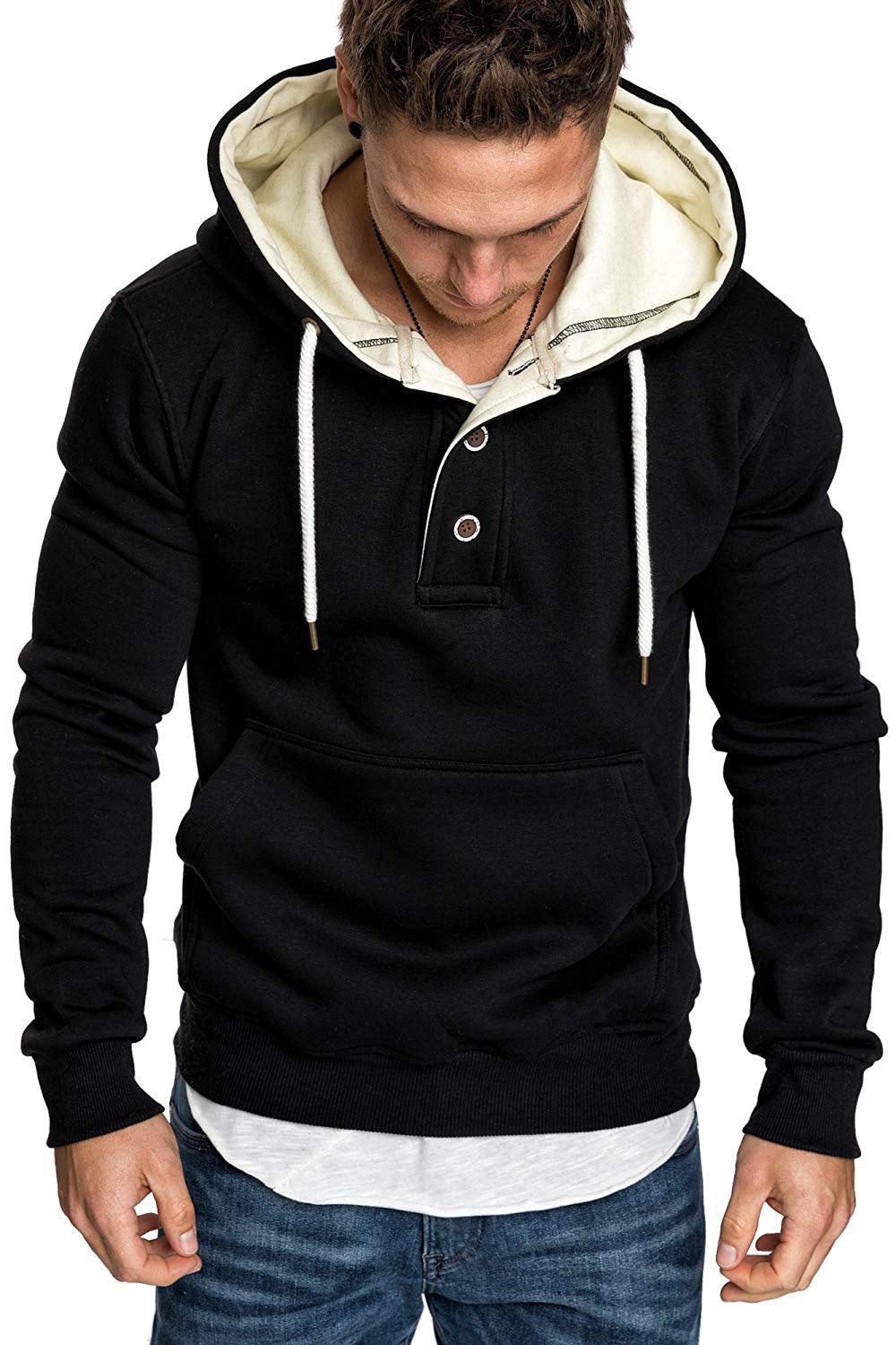 Patchwork men hoodie