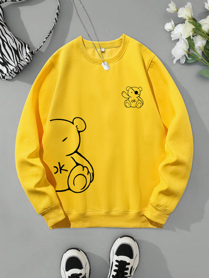 Nice Kawaii OK Teddy Bear Sweatshirts