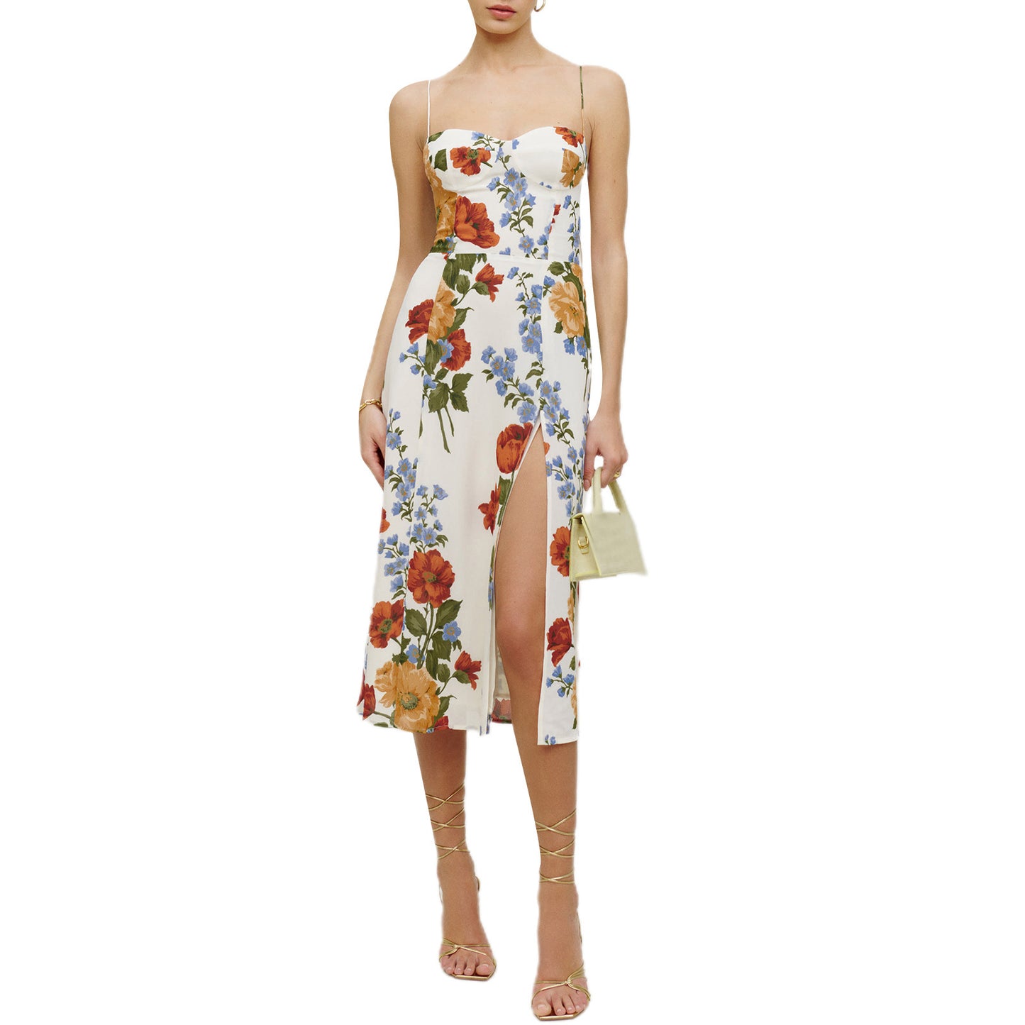 New Slim Fit French Strap Shoulder Lace Dress