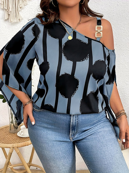 Women's Plus Size Fashion Off-the-Shoulder Charming Chain
