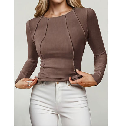 T-Shirts Crewneck Slim Fit Tops Fall Fashion