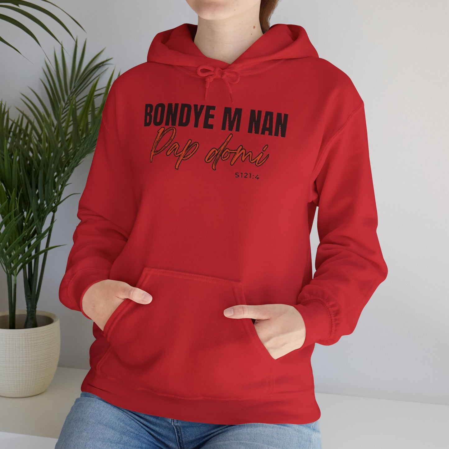 Hoodie Designed "Bondye m nan pap Domi"