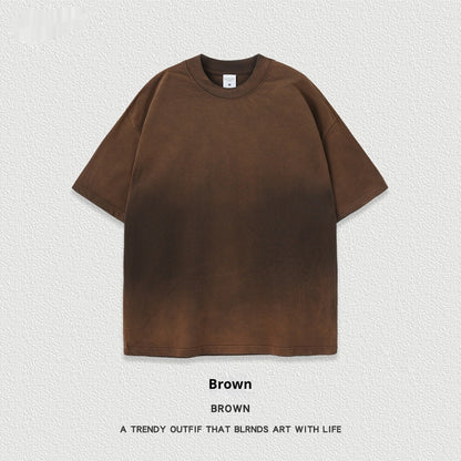 Retro Washed Short Sleeve Round Neck T-shirt