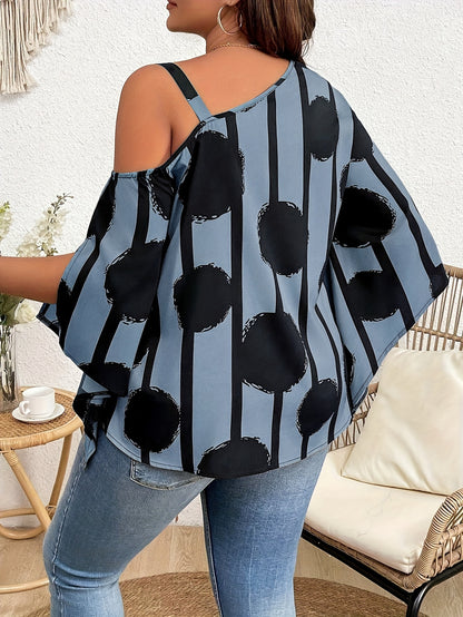 Women's Plus Size Fashion Off-the-Shoulder Charming Chain