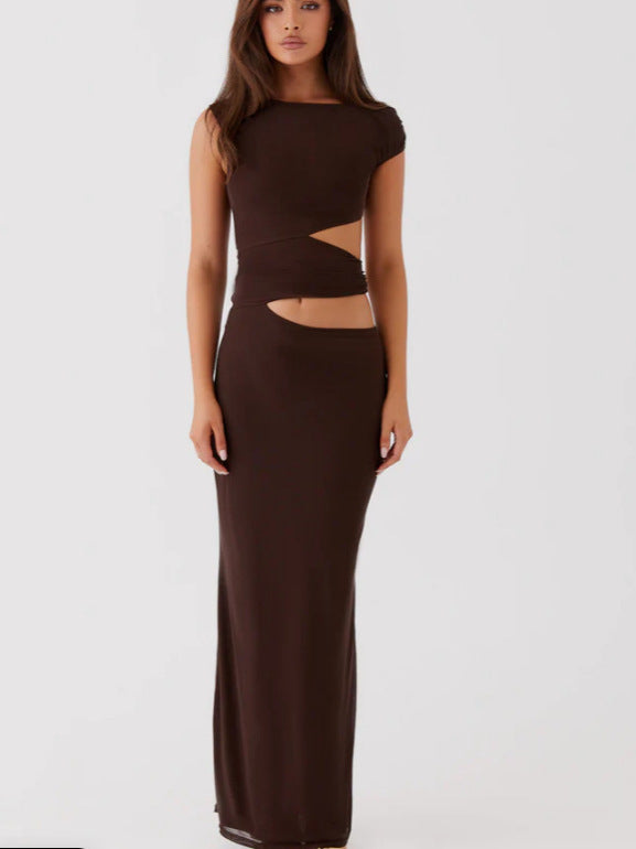 Women's Hollow-out Midriff Sheath Dress