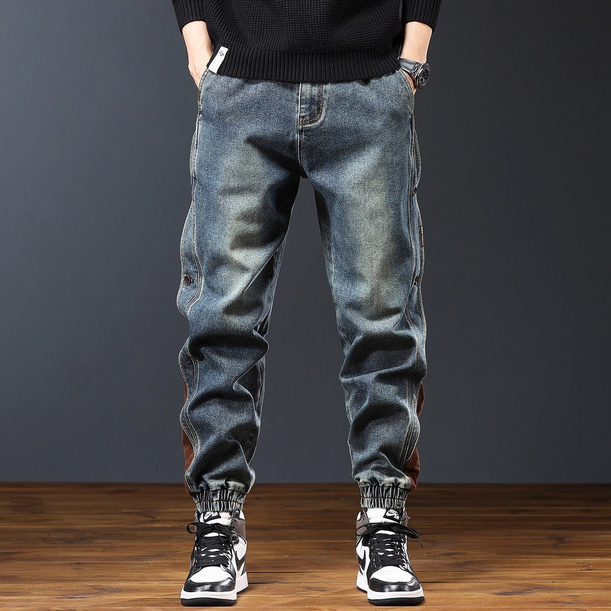 American Stitching Harlan Loose Trendy Ankle Pants