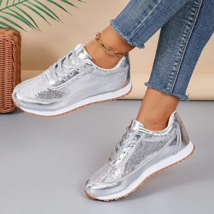 Thick-soled Lin Film Sneaker