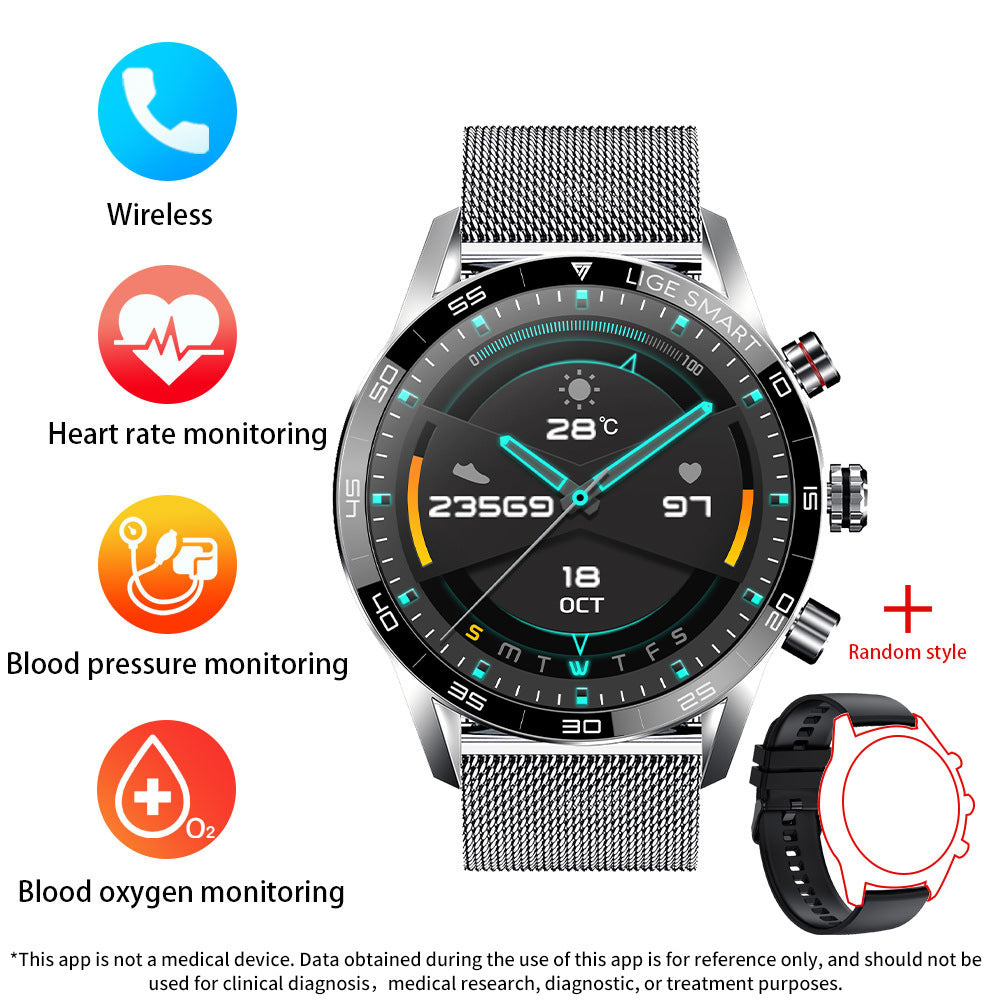 Smart Blood Pressure Heart Rate Bluetooth Watch
