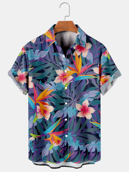 Summer Flower Pattern Seaside Shirt