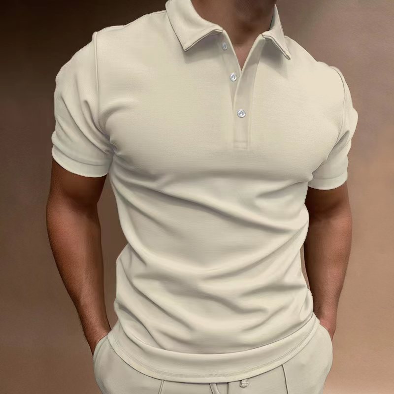 European Men's Button T-shirt