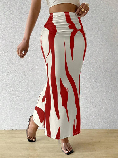 Zebra Pattern Slimming Skirt