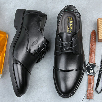 Formal Wear Leather Shoes Breathable Lace Up
