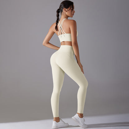 Women Suit Fitness Pants Two-piece Set