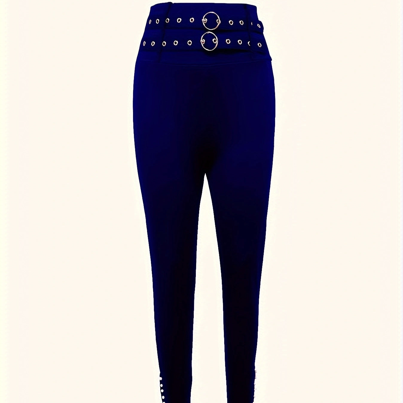 Ladies' Buckle High Waisted Pants