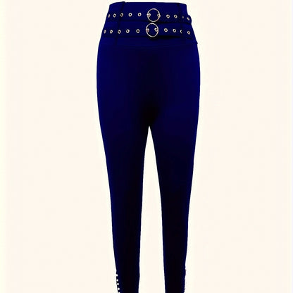 Ladies' Buckle High Waisted Pants