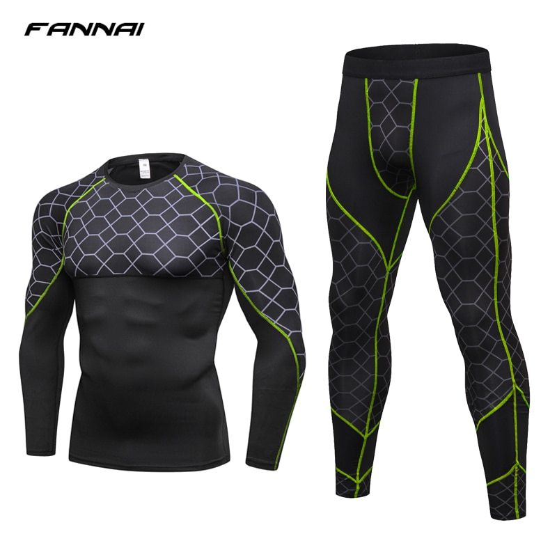 Men's Fitness workout Tights 2pcs Sets