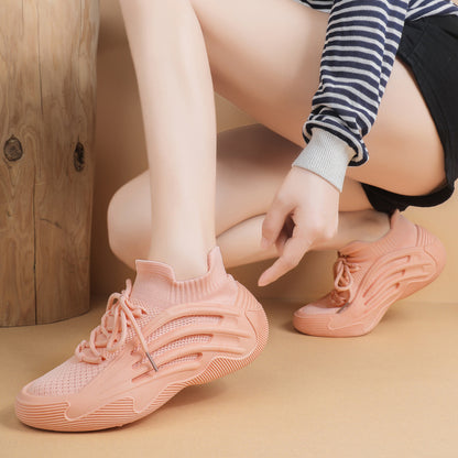 Ladie's Flat Soft Bottom Stretch Sock Shoes
