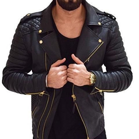 Thick Collar European Double Zipper Jacket