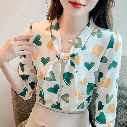 Three-quarter Sleeve Chiffon Shirt