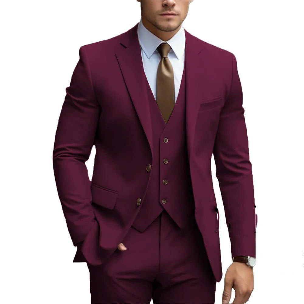 Three-piece Suit For Bridegroom Men's Wedding