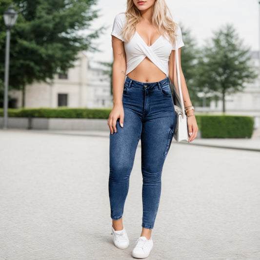 High-stretch Skinny Pencil Pants, Urban Style Jeans