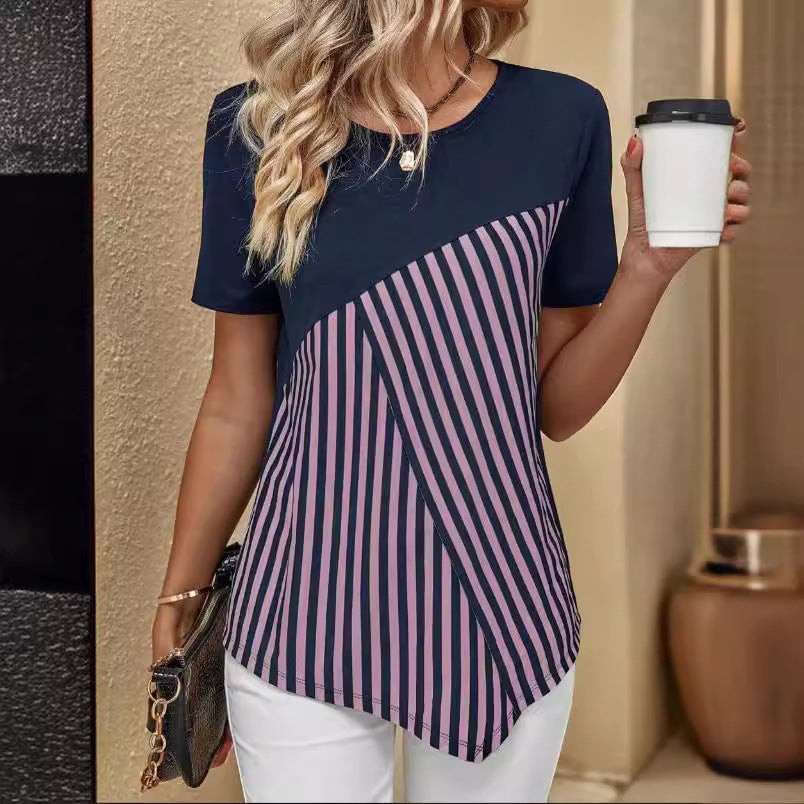 Women's Color Striped T-shirt