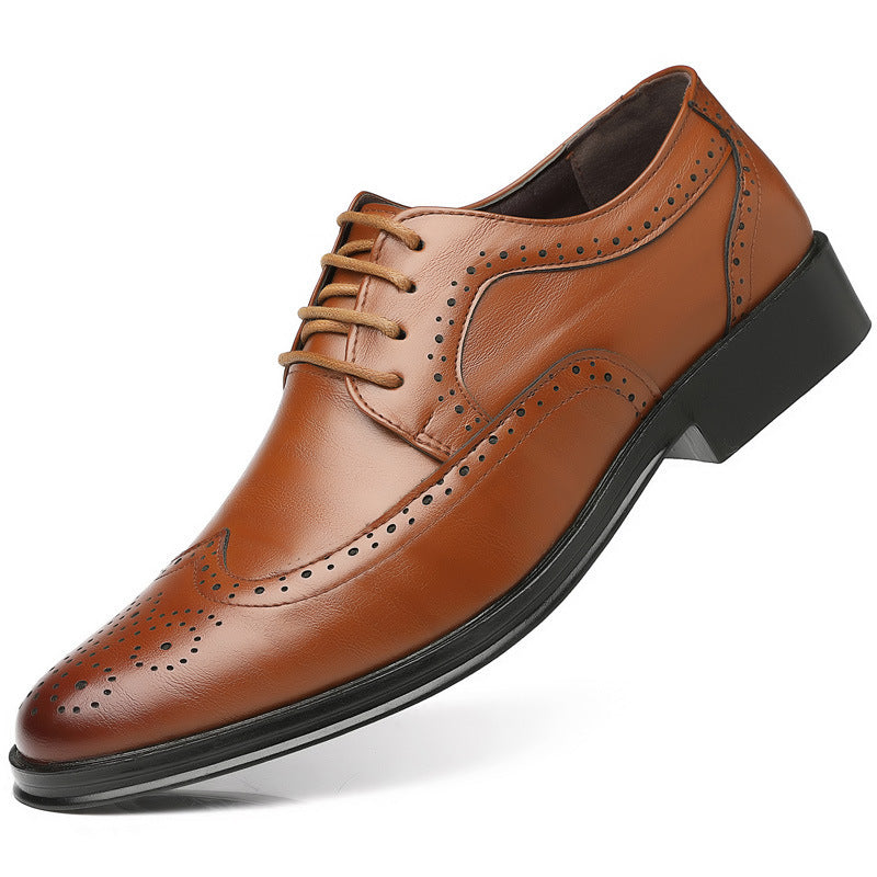 Men's Block Carved CasuLeather Shoes