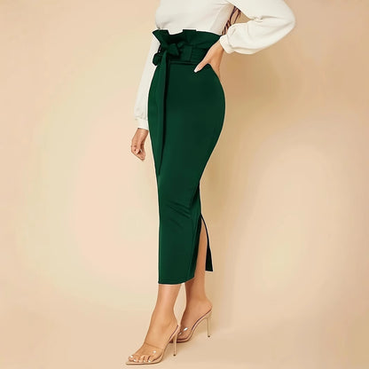 Ladies High Waist Slim Fit Bud Skirt