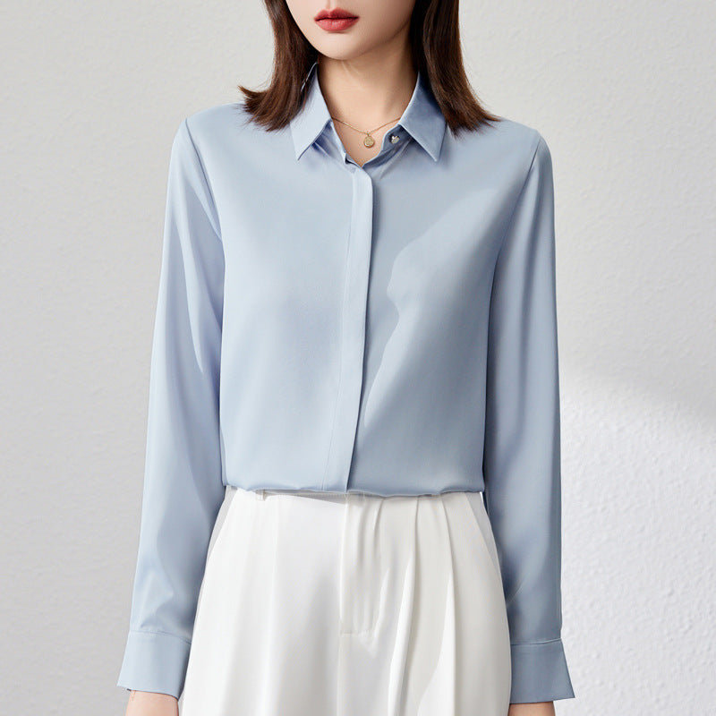 Graceful Satin Top Shirt