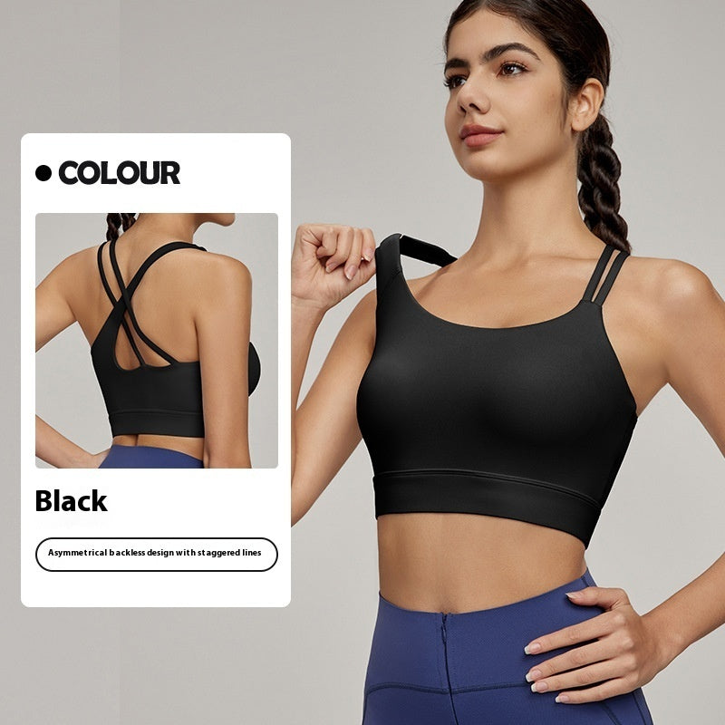 Sexy Oblique Shoulder Sports Vest Female