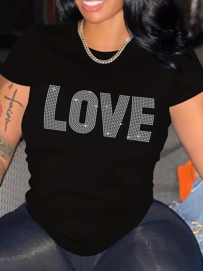 Valentine's Day Love Round Neck Women's T-shirt